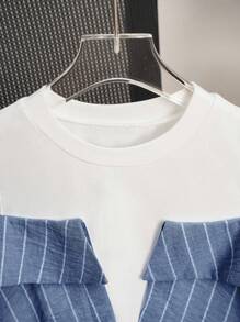 Franclia 女式条纹拼布露肩上衣，夏季