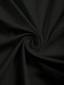 Manfinity Dauomo Men's Black Crew Neck Short Sleeve Basic Casual T-Shirt - Black - View 4