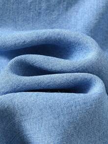 Cozy Pixies 女婴领口荷叶边长袖开衫，百搭舒适 - 藍色 - 查看 9