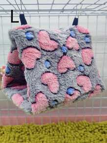 1 件柔软舒适温暖毛绒心形图案三角形吊床鸟巢，适合玄凤鹦鹉、鹦鹉和其他中小型鹦鹉睡觉、休息、玩耍。多种尺寸和颜色选择，可拆卸金属挂钩用于清洁，适用于秋季和冬季