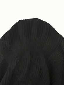 INAWLY 女士纯色长袖 V 领简约休闲上衣，适合夏季 - 黑色 - 查看 6