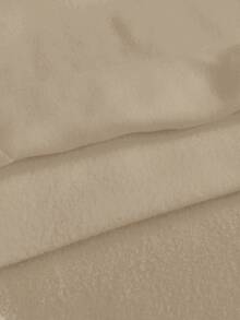 EASEVO 加大码男士翻领纽扣半开襟字母印花休闲百搭通勤长袖卫衣长袖polo衫男士棕色卫衣男士卫衣 - 卡其色 - 查看 3