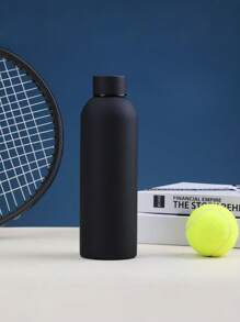 1pc 500ml Stainless Steel Vacuum Insulated Water Bottle, Anti-Scald Matte Body, Outdoor Sports Cup, Fashion Car Travel Gift