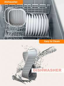 SHEIN Basic living 1pc Silicone Air Fryer Pot Liner,Daily Solid Non-Stick Square Reusable Liner,Used For Baking, Cooking Microwave Air Fryer Kitchen Air Fryer Liners Air Fryer Paper Airfryer Air Frier