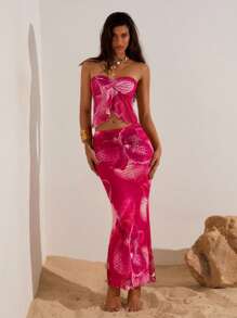 Opulessa 2pcs/Set Women Solid Color Knit Cropped TubeGoing Out,Wedding Clothes,Business Casual Woman Style,Concert, Party, Club Outfits, Fall Women Clothes  Top & High Waist Mini Skirt Vacation Beach Outfits, Chic Women's Set,Going Out, Wedding Clothes, Business Casual Woman Style, Concert, Party, Club Outfits, Fall Women Clothes,Chic Sets