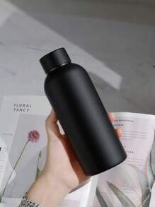 1pc 500ml Stainless Steel Vacuum Insulated Water Bottle, Anti-Scald Matte Body, Outdoor Sports Cup, Fashion Car Travel Gift