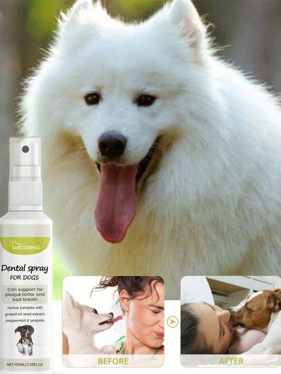 SHEIN 1pc 3pcs Pet Mint Fresh Breath Spray Cats And Dogs Oral Cleansing Deodorant Deodorant Spray