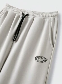 JNSQ Tween Mädchen Oversized Sweatshirt & Hosen Set mit elastischem Bund, lustiger Buchstaben-Muster, weite Passform Jogginghose, geeignet für Herbst/Winter Alltagstragen, Outdoor-Aktivitäten, Urlaub, Streetwear, Party und Lässig