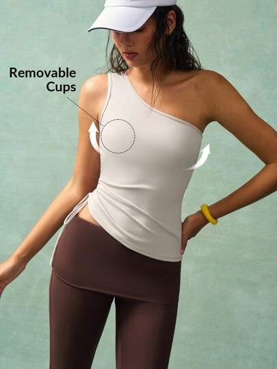 VARSIVA 夏季休闲纯色侧抽绳无袖运动背心
