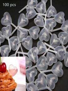 SHEIN 50/100/150/200个4毫升纸杯蛋糕糖霜酱滴管甜点挤压分配器迷你转移吸管适用于复活节派对、婚礼礼物 - 無色 - 查看 8