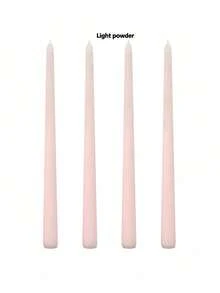 Una caja de cuatro velas sin humo de 25 cm de largo con degradado de color, velas para fiestas, velas para cena a la luz de las velas, decoración del hogar, velas de cumpleaños, una variedad de colores, fiestas de banquete, bodas románticas, decoración de salones - Multicolor - Ver 15