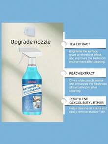 SHEIN 2pcs 100ml;Bathroom Cleaner;Cleans Bathroom, Stainless Steel Sink, Shower Room, Glass Bathtub, Removes Limescale;Essential For Staying At Home, Living In Dormitories, And Traveling; Portable