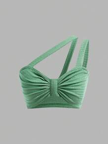 SHEIN 3pcs/Set Casual Outfit For Teens & Young Girls, Including Semi-Sheer Blouse, Camisole Top With Built-In Bra, And Simple Versatile Pants, Suitable For Outings And Gatherings