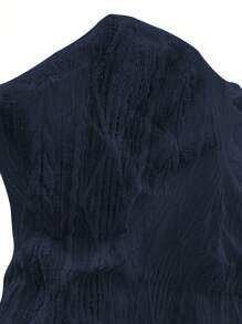 INAWLY Casual Fashion V-Neck Plus Size T-Shirt With Cuff Turned