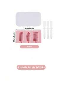 Joivida 1Pc Cute Shapes Silicone Popsicle Molds With Lids Reusable Ice Cream Mold Popsicle 4 Cavities Maker Homemade DIY Set - Pink - View 10