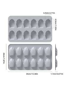 SHEIN Basic living 1pc Silicone Cake Mold, Modern Shell Design Cake Mold For Baking - Grey - View 8