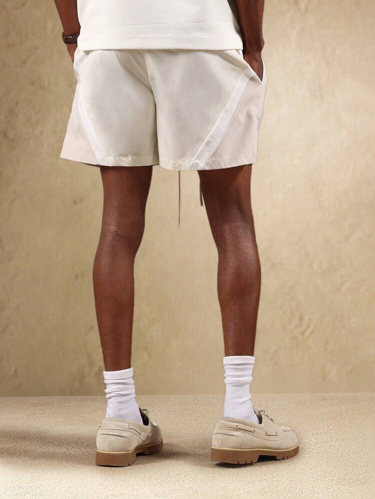 Pull On Shorts With Panel Details