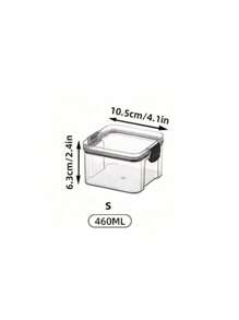 square kitchen storage jar, clear food storage box 1pc