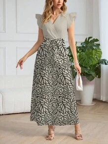 Shutterstock Glamance Women's Vacation Patchwork Floral Print Cap Sleeve Casual Dress - White - View 1