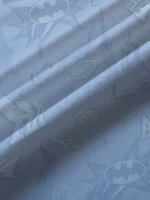 BATMAN X SHEIN Young Boy Casual Street Hero Cartoon & Letter Print Short Sleeve T-Shirt, Summer - White - View 6