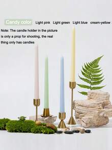 Una caja de cuatro velas sin humo de 25 cm de largo con degradado de color, velas para fiestas, velas para cena a la luz de las velas, decoración del hogar, velas de cumpleaños, una variedad de colores, fiestas de banquete, bodas románticas, decoración de salones - Multicolor - Ver 8