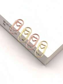 50 Cái/Túi Dễ Thương Trái Tim Vàng Hoa Hồng Kẹp Dấu Trang Kim Loại Phụ Kiện Văn Phòng Kẹp Giấy Kẹp Miếng Dán Văn Phòng Phẩm Ngày Lễ Tình Nhân, Đám Cưới Valentine, Sinh Nhật Trường Học Đồ Dùng Dễ Thương Đồ Dùng Văn Phòng Cho Phụ Nữ, Trở Lại Trường Học, Đồ Dùng Học Tập - Hoa hồng vàng - Xem 7