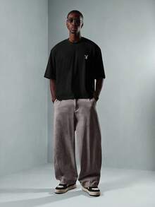 PLAYBOY X SUMWON Áo thun croptop in logo thỏ thời trang dạo phố cotton thường ngày có in hình đồ họa ở mặt sau - màu đen - Xem 4