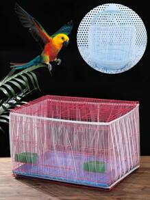 Penutup Sangkar Burung Jaring Transparan untuk Mencegah Debu untuk Burung Beo dan Tanaman Bonsai Tersedia dalam Ukuran Besar, Sedang, dan Kecil - Putih - View 2