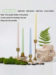 Una caja de cuatro velas sin humo de 25 cm de largo con degradado de color, velas para fiestas, velas para cena a la luz de las velas, decoración del hogar, velas de cumpleaños, una variedad de colores, fiestas de banquete, bodas románticas, decoración de salones - Multicolor - Ver 4