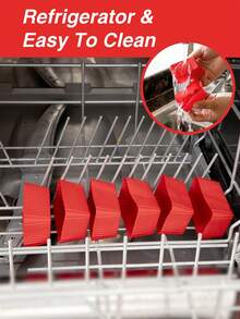 SHEIN 6 piezas rojo de silicona magdalena horneando Tazas reutilizable antiadherente pastel moldes Set - Rojo - Ver 6