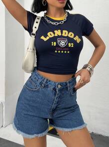 EURMUSE Minimalist Fashion Casual Solid Color Brushed Denim Shorts Suitable For Daily Wear - Medium Wash - View 7