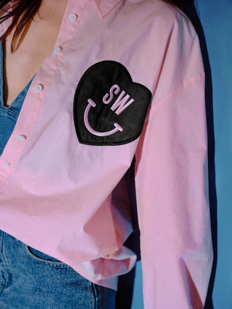 S.W.Smiley x MOTF PATCHED BUTTON UP SHIRT