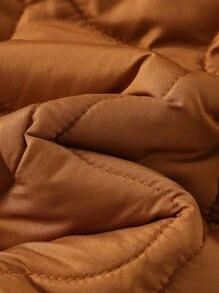 Cozy Pixies 男女宝宝秋冬季加厚保暖连帽外套，可爱小熊耳朵设计，加厚保暖，运动休闲百搭，防寒时尚外套，冬季绗缝外套，男宝宝冬季外套，男童秋季外套，连帽外套 - 棕色 - 查看 9