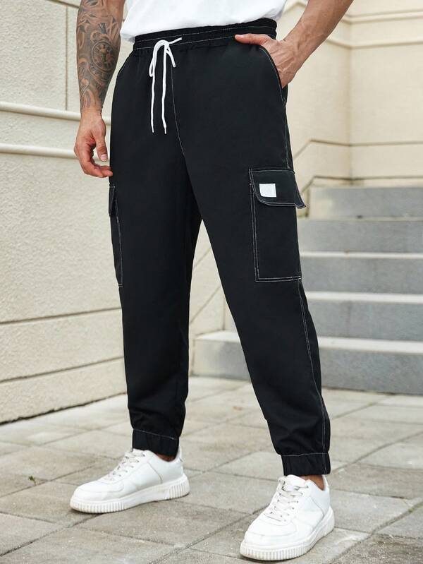 ResortEase Pantalones cargo casuales y versátiles para hombres de talla grande