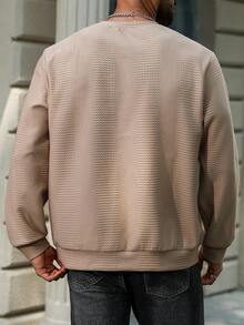 Manfinity Homme Felpa con cappuccio casual da uomo taglia comoda