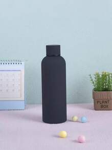 1pc 500ml Stainless Steel Vacuum Insulated Water Bottle, Anti-Scald Matte Body, Outdoor Sports Cup, Fashion Car Travel Gift