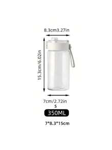 SHEIN Basic living 1PC Water Bottle  Wide Mouth Water Bottle Transparent Water Jug Leakproof Durable Removable Strainer For Fitness, Gym, Outdoor Sport - White - View 11