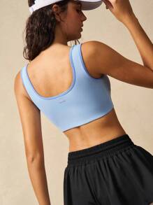 VARSIVA 撞色修身短款运动背心 - 彩色 - 查看 5