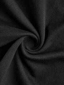 SHEIN VCAY CURVE Women Casual V-Neck Short Sleeve Layered Sleeve Geometric Print Patchwork Plus Size T-Shirt - Black - View 6