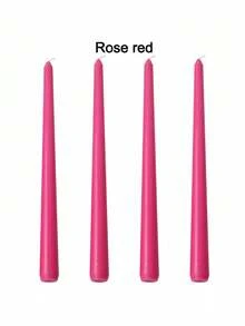 Una caja de cuatro velas sin humo de 25 cm de largo con degradado de color, velas para fiestas, velas para cena a la luz de las velas, decoración del hogar, velas de cumpleaños, una variedad de colores, fiestas de banquete, bodas románticas, decoración de salones - Multicolor - Ver 14