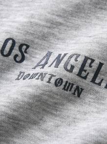 JNSQ Moletom Folgado para Meninas Pré-Adolescentes, Estampa de Paisagem e Letras Casual, Adequado para Uso Diário no Outono e Inverno, Atividades ao Ar Livre, Férias, Streetwear, Festas e Lazer - Cinza - Visão 5