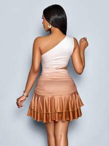 SOLERSUN Robe simple et élégante pour femmes, sexy, printemps et été - Café - Voir 2