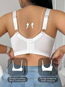 SHEIN Plus Size Minimalist Solid Color Underwire Bra, Lift