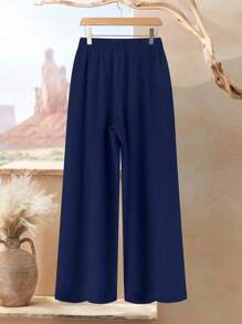 Rusticease Bộ đồ hai mảnh dài tay nhiều màu sắc dành cho nữ, gồm áo in họa tiết và quần ống rộng, cỡ lớn. Bộ áo và quần 2 mảnh dành cho nữ, trang phục kín đáo cho nữ mùa thu, trang phục thường ngày. - Nhiều màu - Xem 4