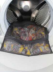 1/3/6件黑色网袋洗衣袋家用机洗衣服洗衣袋内衣文胸洗衣袋洗衣网袋套装拉链春季简约夏季上衣 - 黑色 - 查看 2