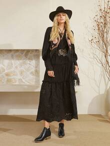 Styleloop 女士踝靴和短靴，编织纹理，适合度假、波西米亚风、西部风、音乐节、万圣节、圣诞节、派对服装