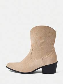 Styleloop Women's Ankle Boots And Ankle Boots, Woven Vacation Style, Bohemian Style, Western Style, Music Festival Style, Suitable For Halloween, Christmas, Party - Beige - View 4