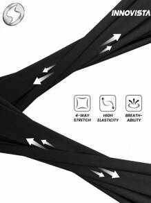 Innovista 3 w 1 damskie niezbędne solidne zestawy sportowe wyrafinowany design ubrania do ćwiczeń stroje sportowe trening oddychający aktywny krótki top biustonosz koszulka z pośladkami spodenki do podnoszenia dół dwuczęściowy codzienna joga kolarz HIIT biuro na kort brunch na siłownię dwuczęściowy wielofunkcyjny sportowy cały dzień elastyczna odzież sportowa jesień praktyczna szykowna, wycięcie na plecach - Czarne - Zobacz 7