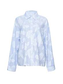 DAZY 宽松商务休闲碎花长袖衬衫，适合春夏秋季办公室穿着，秋季女装