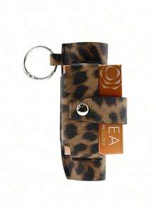 1 件时尚豹纹皮革保护套，适用于 IQOS Iluma One 保护套，适用于 Iluma One 保护套配件，皮革和帆布材质精选，易于清洁，返校用品